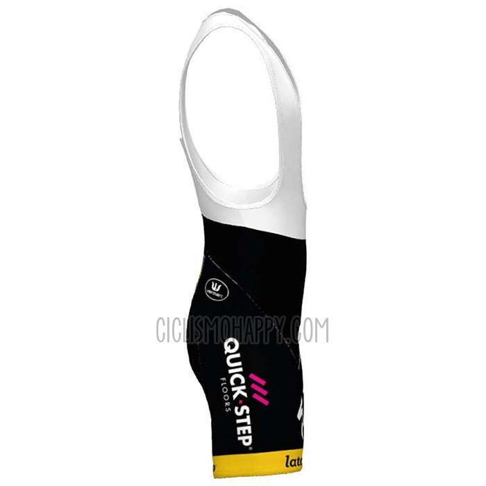 Deceuninck Quick Step Cycling Jersey Bib Short 2020 Short Sleeve White Yellow